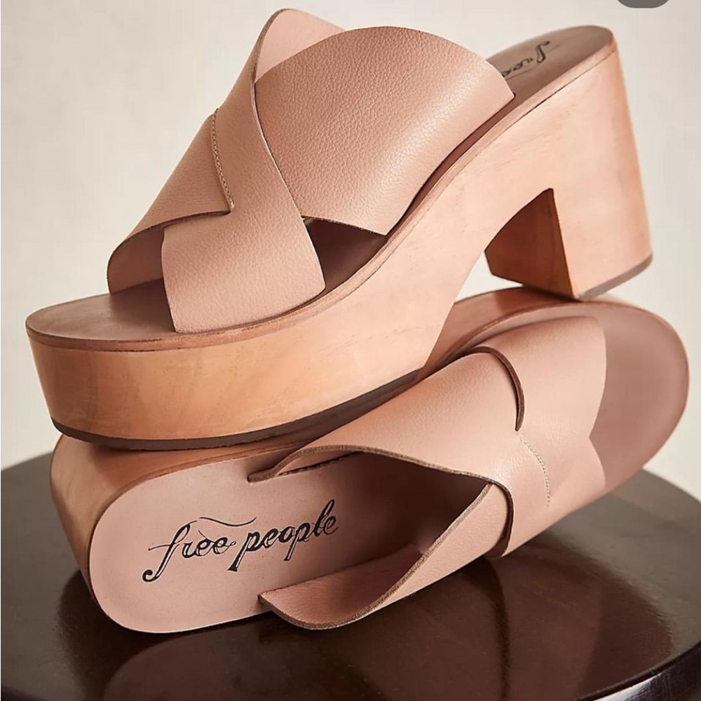 Free People Wood Block Heels